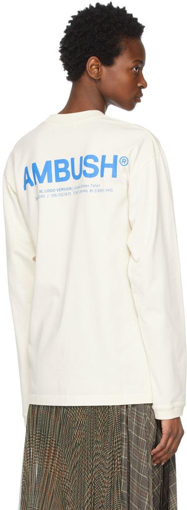 商品Ambush|SSENSE Exclusive Off-White XL Logo Long Sleeve T-Shirt,价格¥1546,第5张图片详细描述
