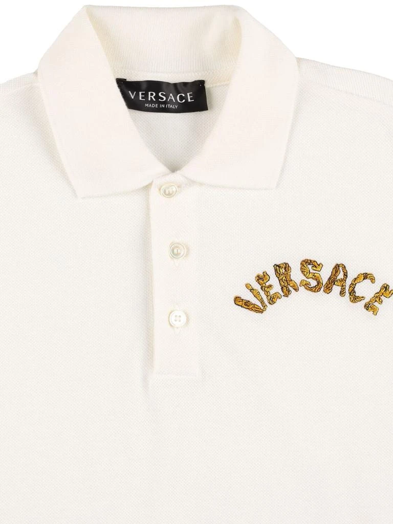 商品Versace|Cotton Polo T-shirt W/ Logo,价格¥1652,第1张图片