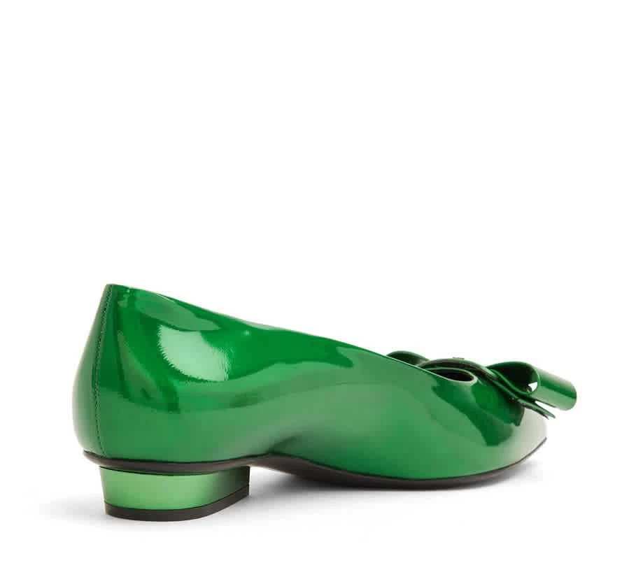 商品Salvatore Ferragamo|Salvatore Ferragamo Ladies Green Viva Ballet Flats, Brand Size 5 D,价格¥1794,第2张图片详细描述