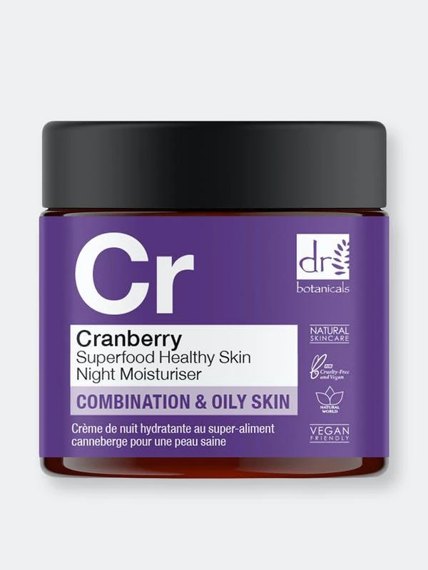 商品Dr. Botanicals|Cranberry Superfood Healthy Skin Night Moisturizer 60ML,价格¥76,第1张图片