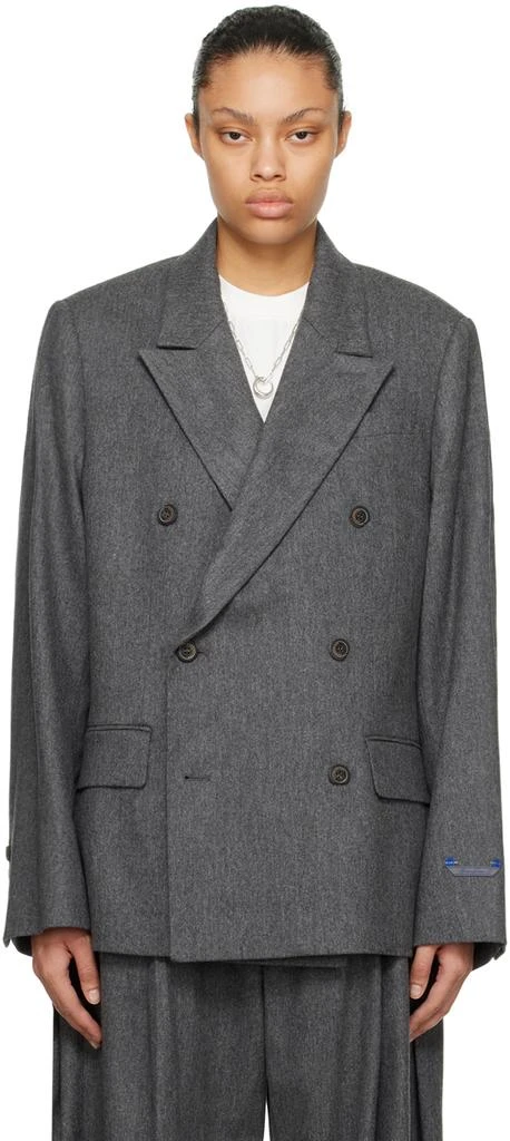 商品ADER error|Gray Double-Breasted Blazer,价格¥3393,第1张图片