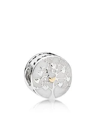商品PANDORA|Sterling Silver & Enamel Tree of Hearts Charm,价格¥389,第1张图片