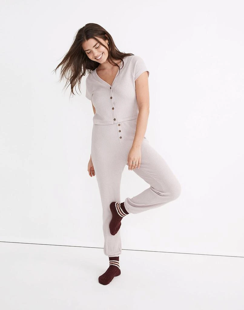 商品Madewell|Waffle Knit Button-Front Pajama Top,价格¥197,第1张图片