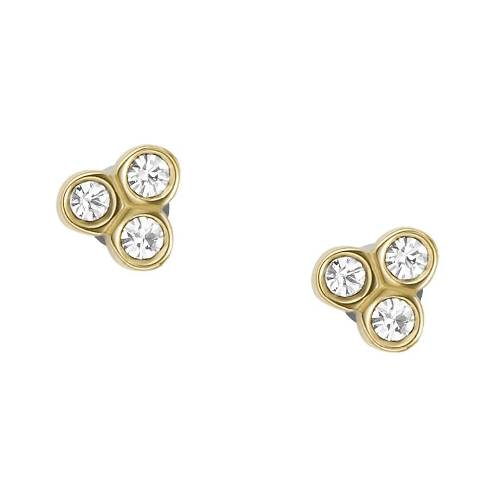 商品Fossil|Sutton Trio Glitz Gold-tone Stainless Steel Stud Earrings,价格¥301,第1张图片