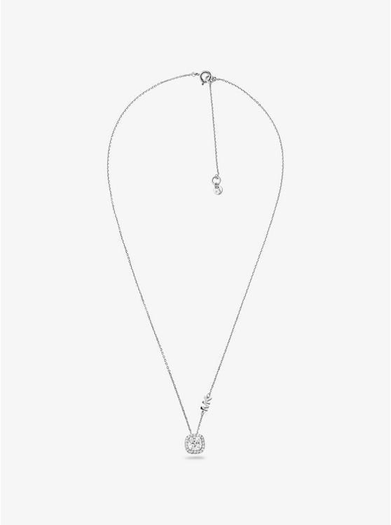 商品Michael Kors|Sterling Silver Pavé Halo Necklace,价格¥1123,第4张图片详细描述