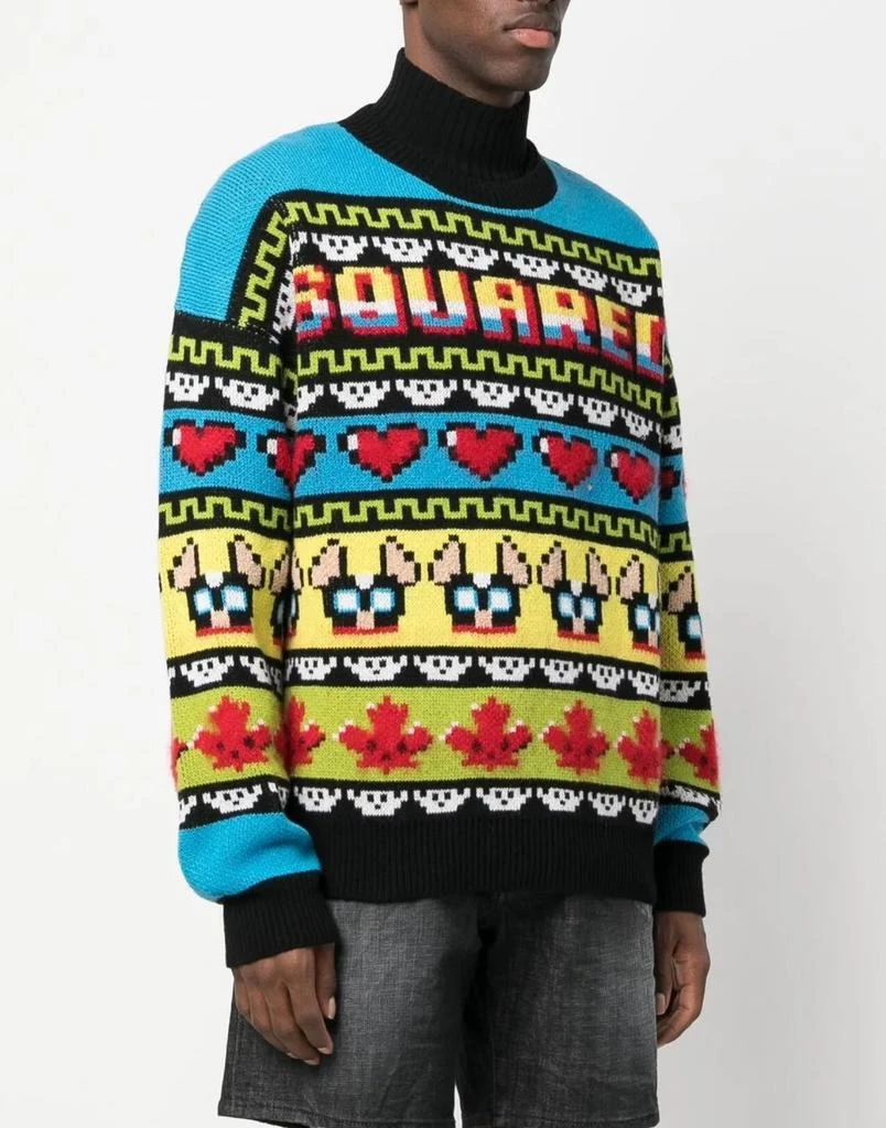 商品DSQUARED2|CIRO LOGO JACQUARD CREWNECK KNIT SWEATER,价格¥5837,第3张图片详细描述