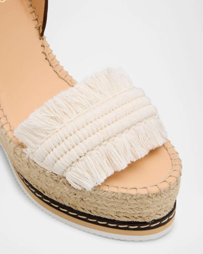 商品Odissi|Lily Fringe Leather Wedge Espadrilles,价格¥2692,第3张图片详细描述