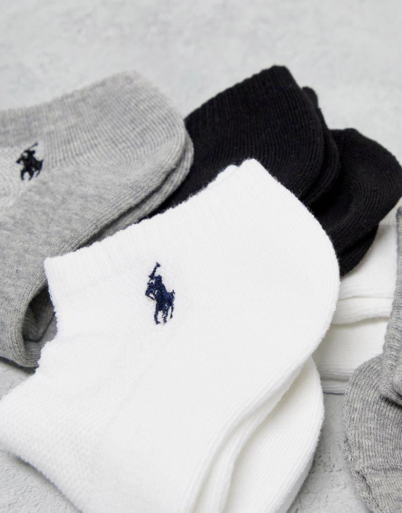 商品Ralph Lauren|Polo Ralph Lauren 6 pack logo socks in multi,价格¥286,第5张图片详细描述