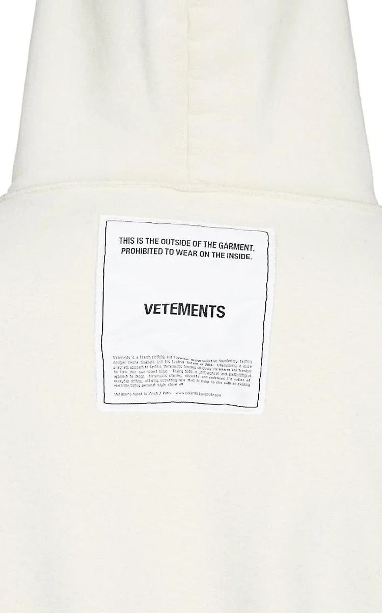 商品Vetements|Cotton-Blend Fleece Oversized Inside-Out Hoodie,价格¥1562,第5张图片详细描述