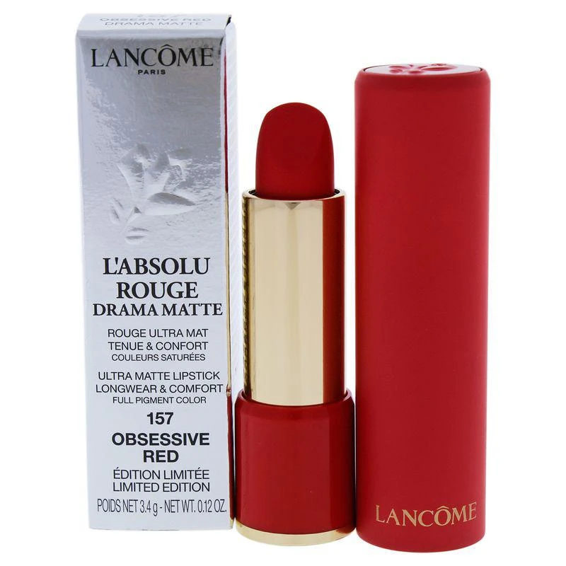 商品Lancôme|美国直邮Lancome兰蔻菁纯丝绒雾面哑光口红3.4g2019年圣诞限量款,价格¥442,第2张图片详细描述