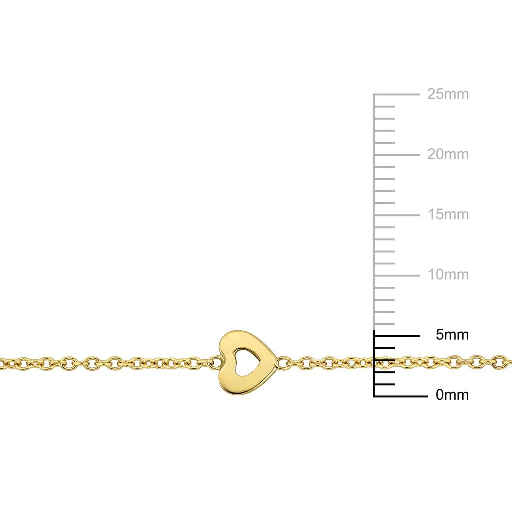 商品Mimi & Max|Children's Enamel Heart Charm Rolo Chain Link Bracelet in 14k Yellow Gold - 6.5+0.5 in.,价格¥934,第3张图片详细描述