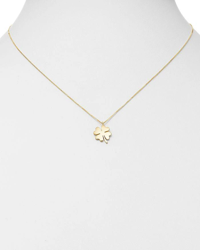 商品Bloomingdale's|Clover Pendant Necklace in 14K Yellow Gold, 18" - Exclusive,价格¥4538,第2张图片详细描述