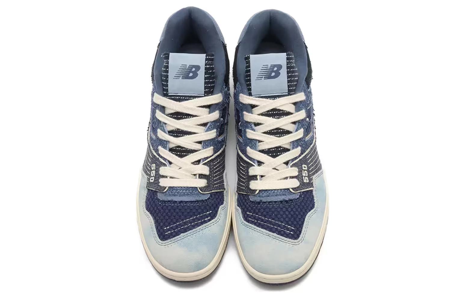 商品[国内直发] New Balance|NB 550 牛仔布 时尚百搭 减震 低帮 板鞋 男女同款 蓝色,价格¥859,第5张图片详细描述