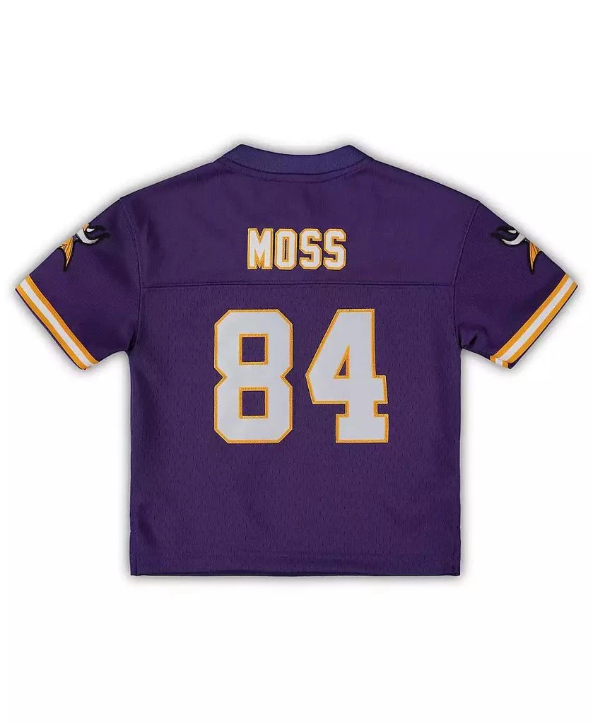 商品Mitchell & Ness|Toddler Boys and Girls Randy Moss Purple Minnesota Vikings 1998 Retired Legacy Jersey,价格¥459,第4张图片详细描述