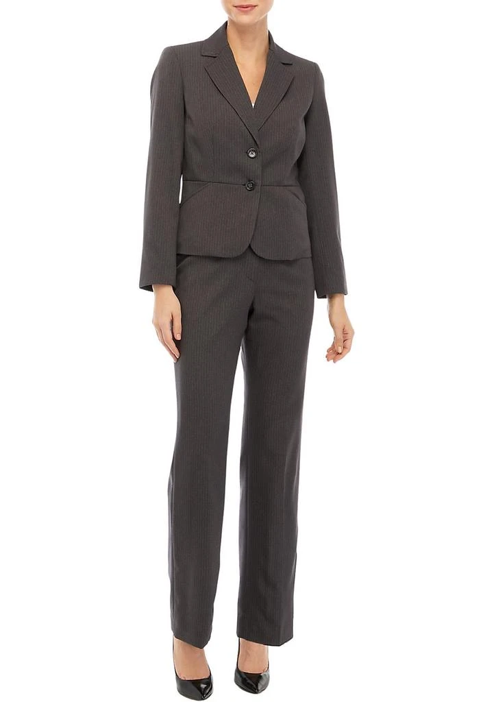 商品Le Suit|Women’s Petite Tonal Pinstripe Two Button Jacket and Kate Pant Set,价格¥830,第1张图片详细描述
