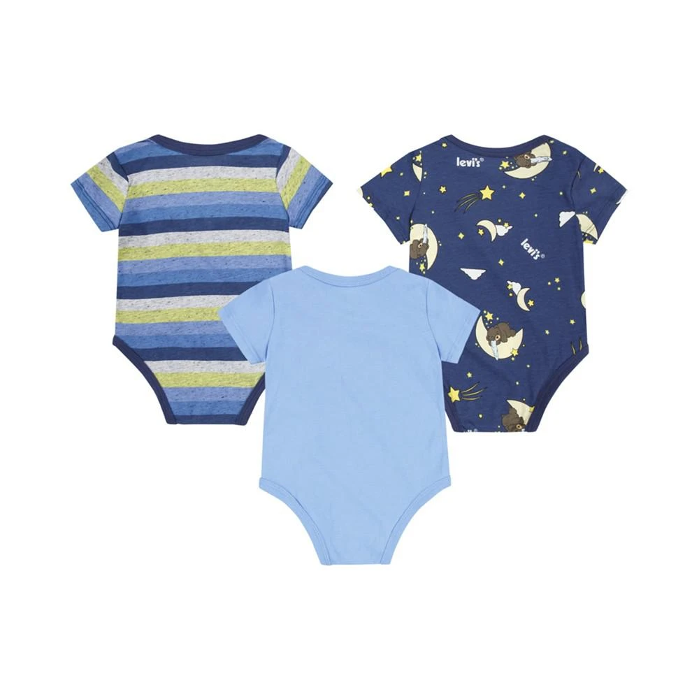 商品Levi's|Baby Boys Sleeping Under The Stars Bodysuit, Pack of 3,价格¥157,第2张图片详细描述