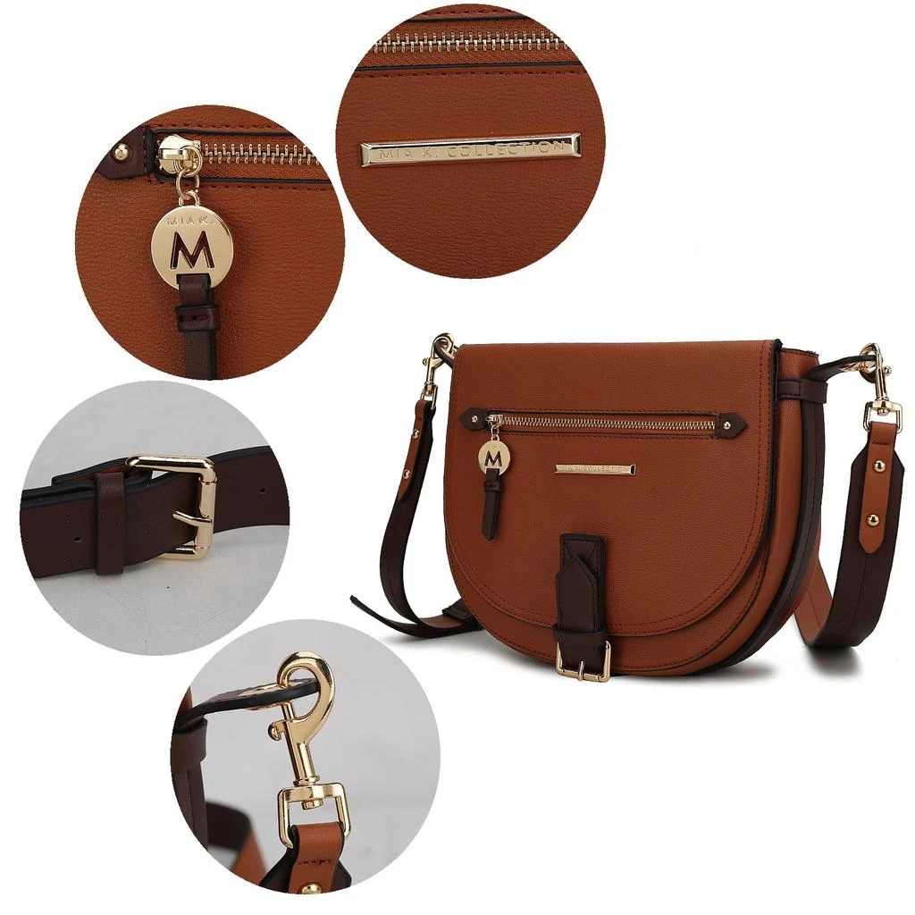 商品MKF|Drew Vegan Leather Color Block Women’s Shoulder Handbag,价格¥582,第5张图片详细描述