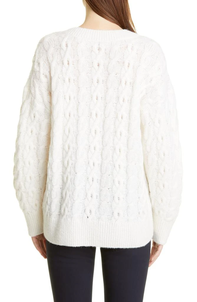 商品Vince|Lattice Cable Knit Wool & Alpaca Blend Sweater,价格¥747,第2张图片详细描述