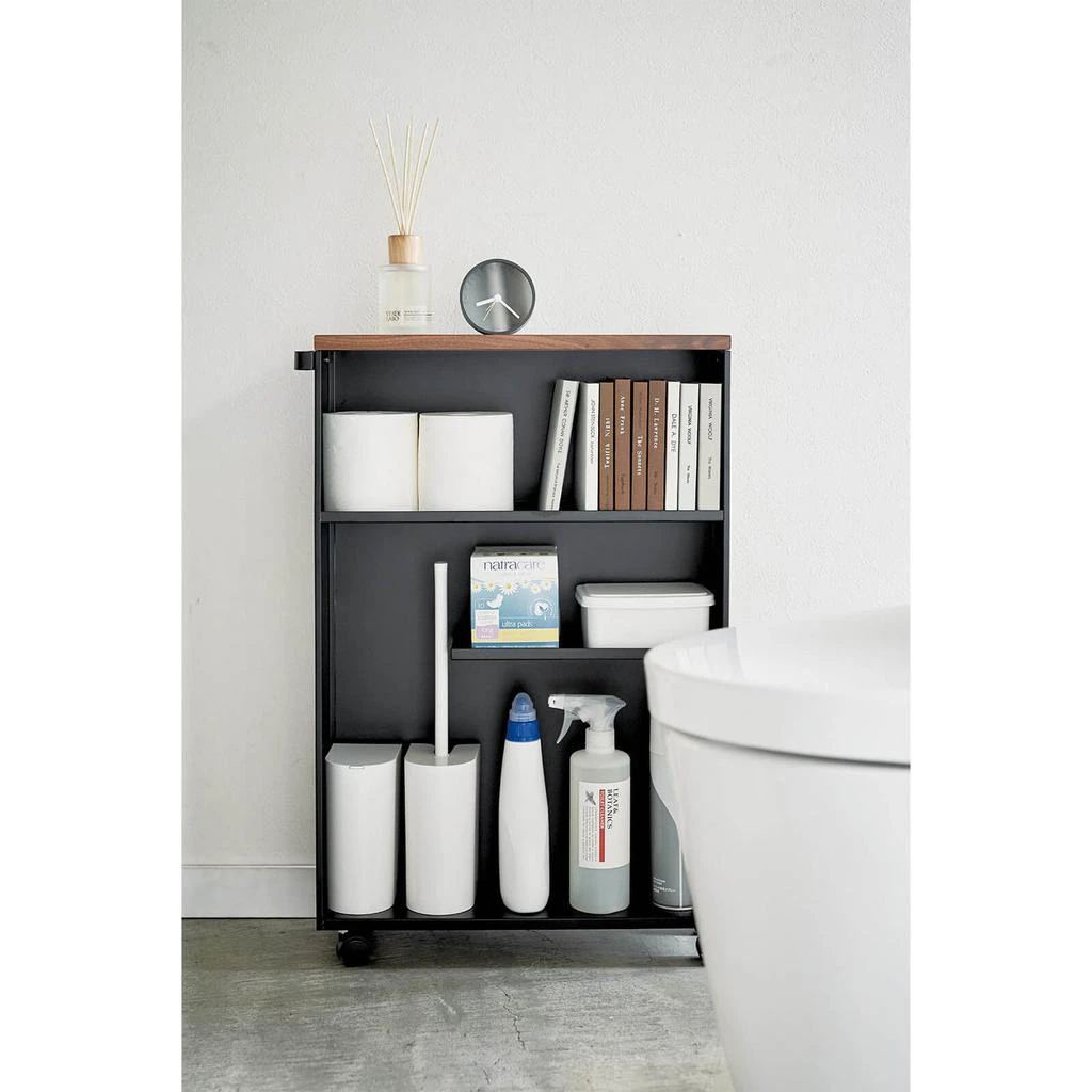 商品Yamazaki|Yamazaki Tower Semi Closed Storage Cart - Black,价格¥953,第5张图片详细描述