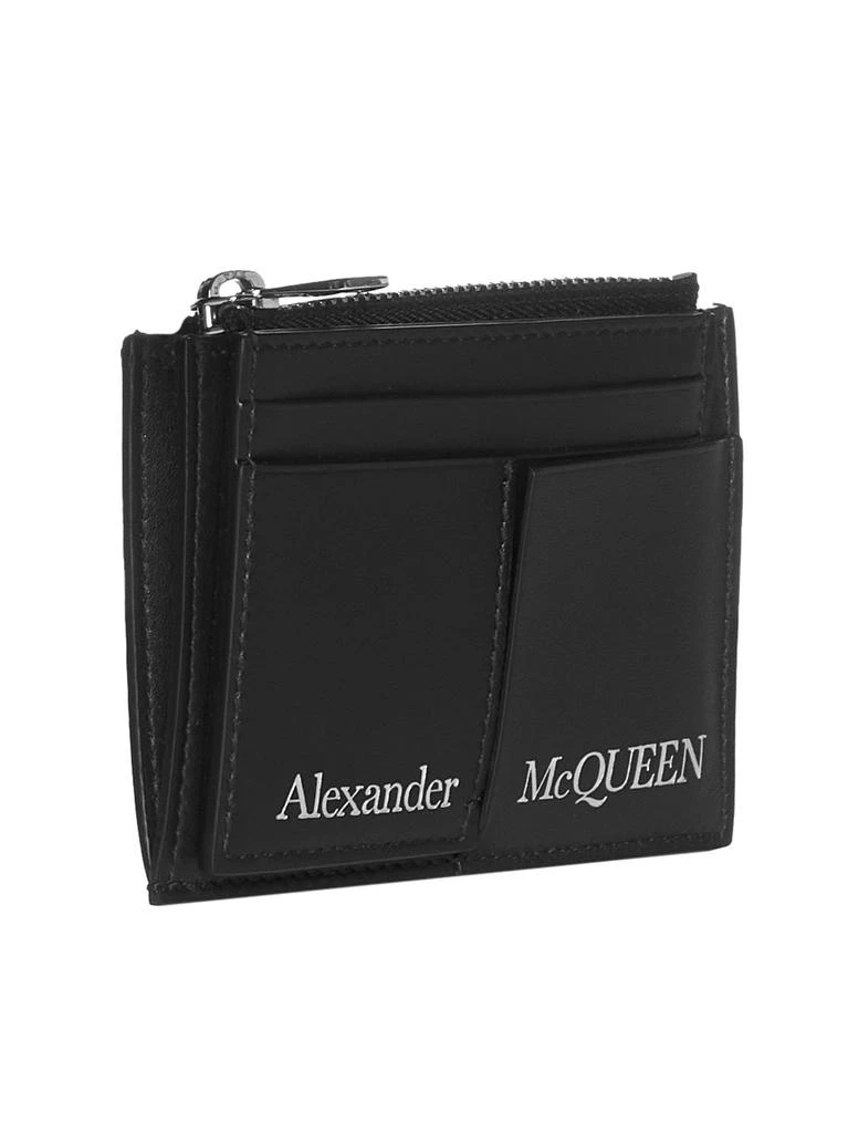 商品Alexander McQueen|Alexander McQueen Logo Printed Zip-Up Coin Wallet,价格¥1172,第3张图片详细描述