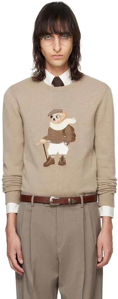 商品Ralph Lauren|Taupe Polo Bear Sweater,价格¥12487,第1张图片