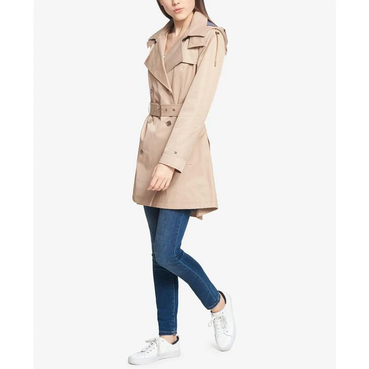 Water-Resistant Hooded Belted Trench Coat 商品
