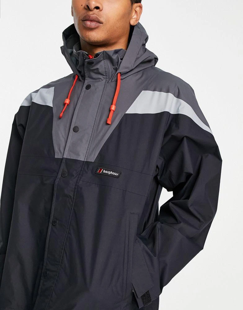 商品Berghaus|Berghaus Dean Street unisex Eclipse panel waterproof jacket in black,价格¥1654,第2张图片详细描述
