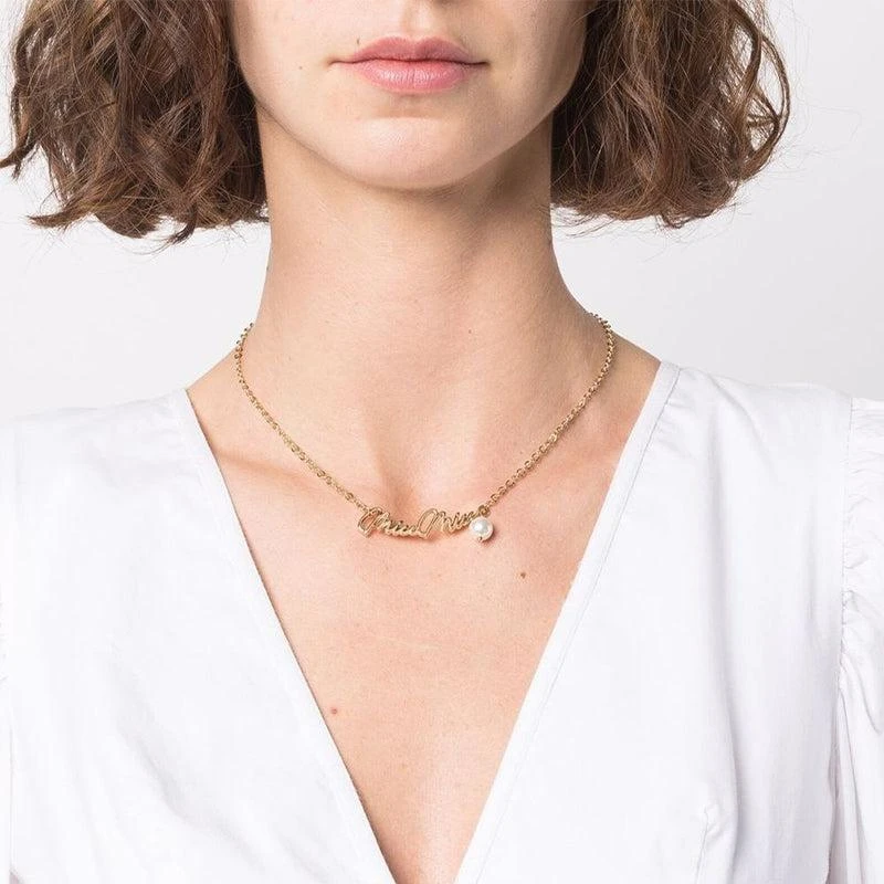 商品Miu Miu|女士金色珍珠项链【香港仓极速发货】,价格¥2545,第1张图片