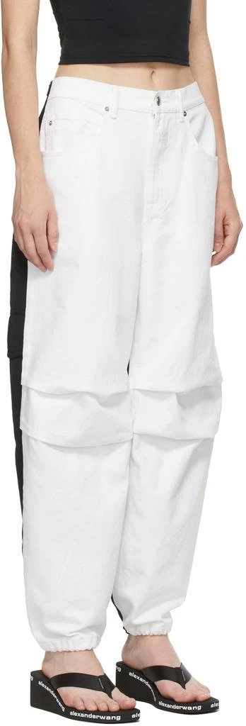 商品Alexander Wang|White & Black Hybrid Cargo Jeans,价格¥2656,第2张图片详细描述