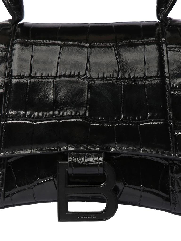 商品Balenciaga|Xs Hourglass Croc Embossed Leather Bag,价格¥21303,第4张图片详细描述