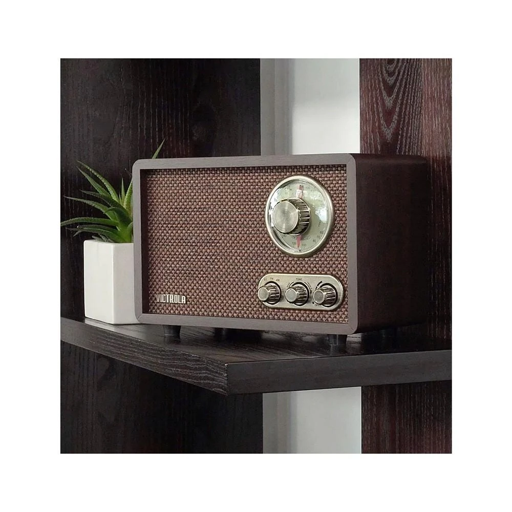商品Victrola|Retro Wood Bluetooth FM/AM Radio with Rotary Dial,价格¥445,第4张图片详细描述