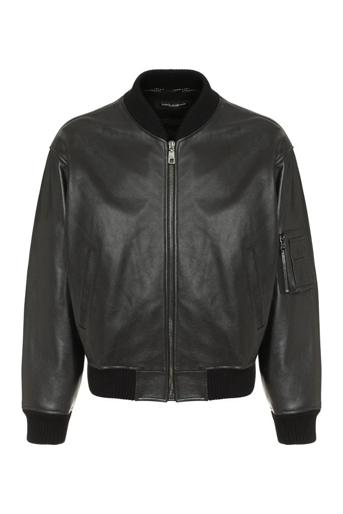 商品Dolce & Gabbana|LEATHER JACKET,价格¥14060,第1张图片