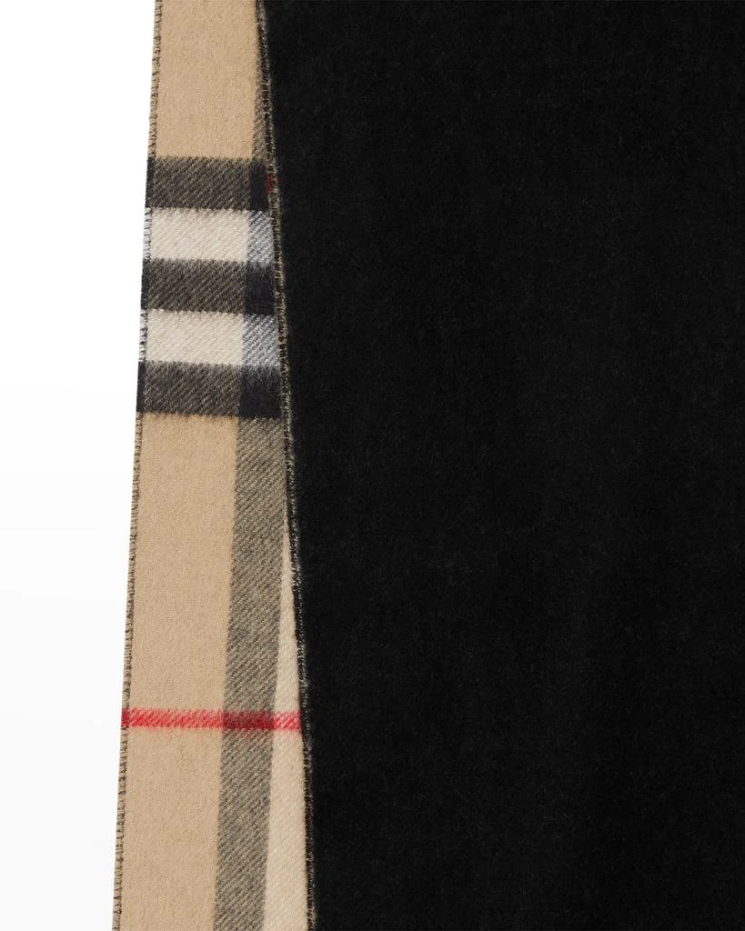 商品Burberry|Men's Reversible Giant Check Logo Emblem Scarf,价格¥3353,第4张图片详细描述