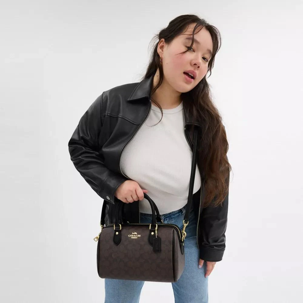 商品Coach|Rowan Satchel Bag In Signature Canvas,价格¥1386,第3张图片详细描述