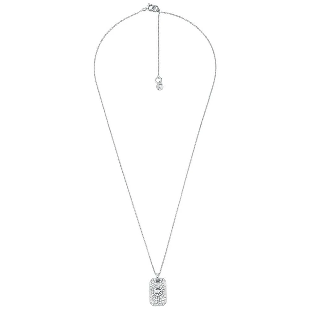 商品Michael Kors|Sterling Silver or 14K Gold-Plated Sterling Silver Pave Dog Tag Necklace,价格¥1032,第2张图片详细描述