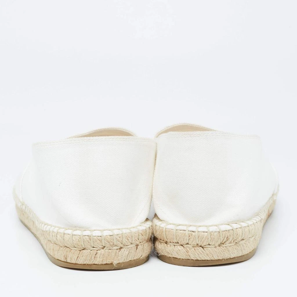 商品[二手商品] Valentino|Valentino White Canvas VLogo Slip On Espadrilles Loafers Size 44.5,价格¥1410,第5张图片详细描述