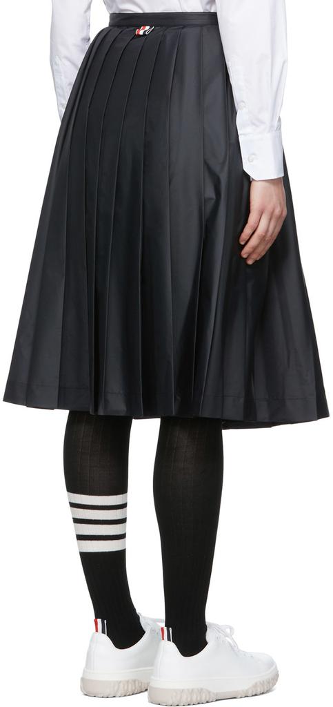 Navy Nylon Midi Skirt商品第3张图片规格展示
