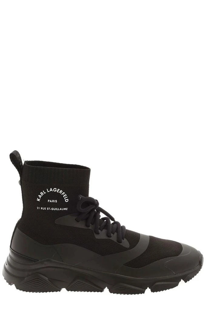 商品Karl Lagerfeld Paris|Karl Lagerfeld Logo Printed Lace-Up Ankle Boots,价格¥1359,第1张图片