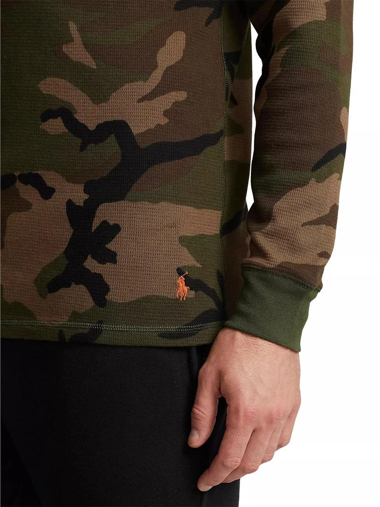商品Ralph Lauren|Waffle-Knit Long-Sleeve Sleep Shirt,价格¥310,第4张图片详细描述