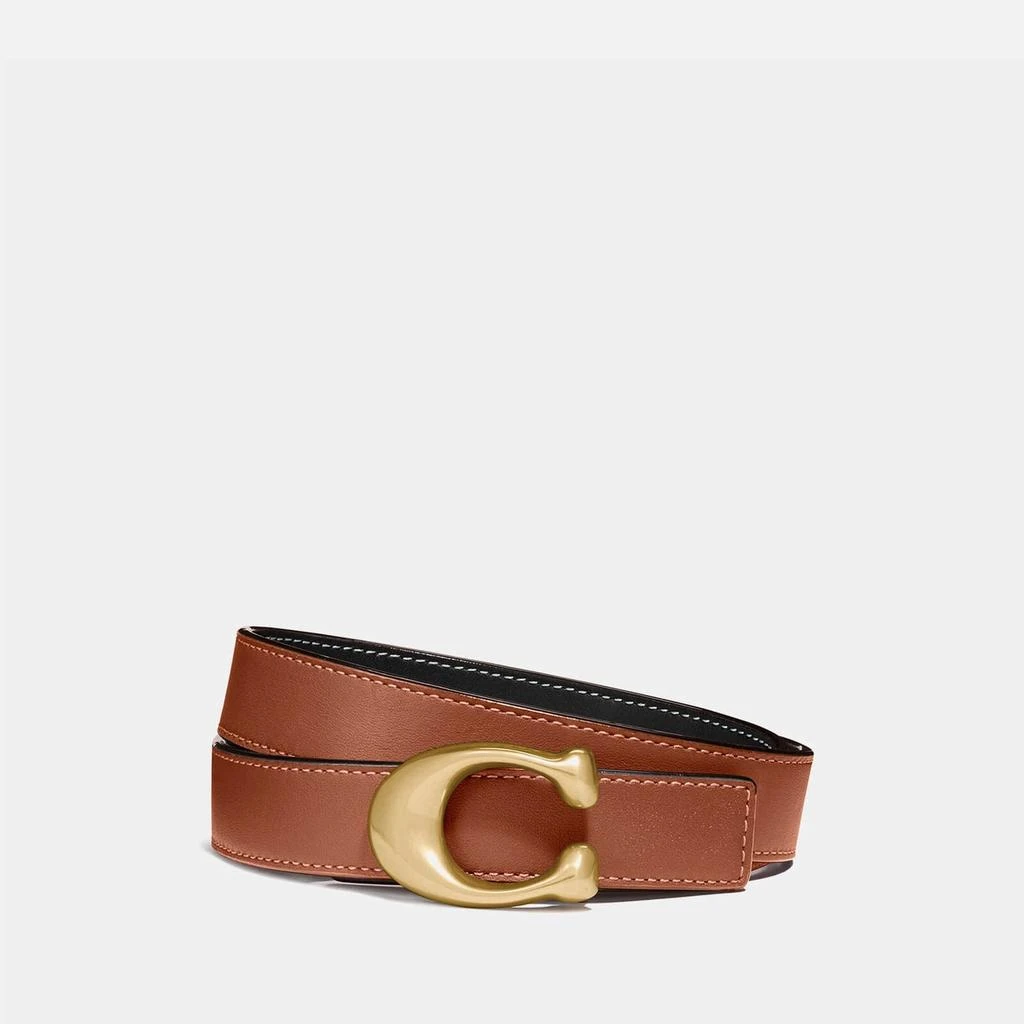 商品Coach|Coach Women's 25Mm Sculpted C Reversible Belt - Black 1941 Saddle,价格¥1557,第1张图片详细描述