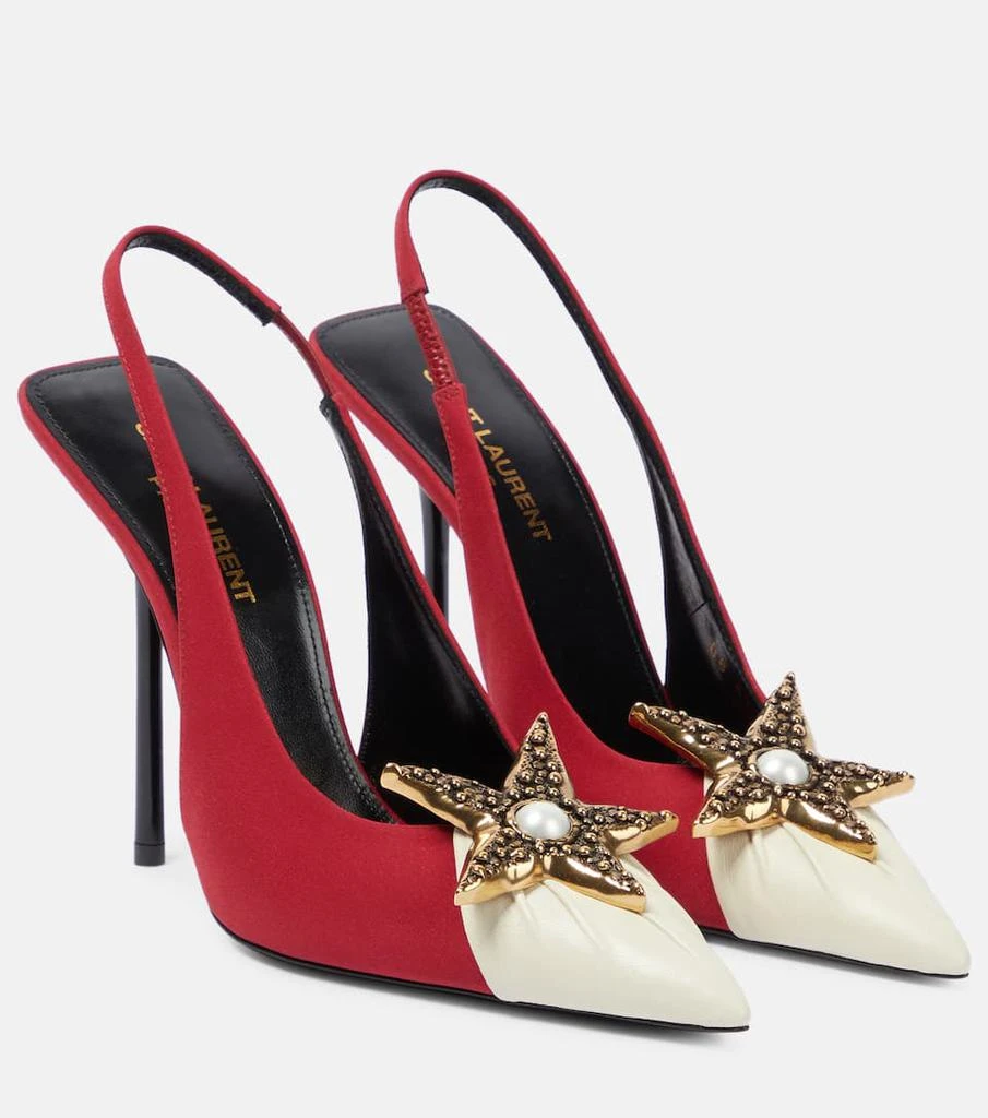 商品Yves Saint Laurent|Volver 115缀饰露跟高跟鞋,价格¥14606,第1张图片