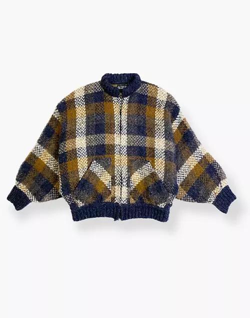 BusyLadyBaca & The Goods 1980s Vintage Batwing Plaid Wool Jacket商品第4张图片规格展示