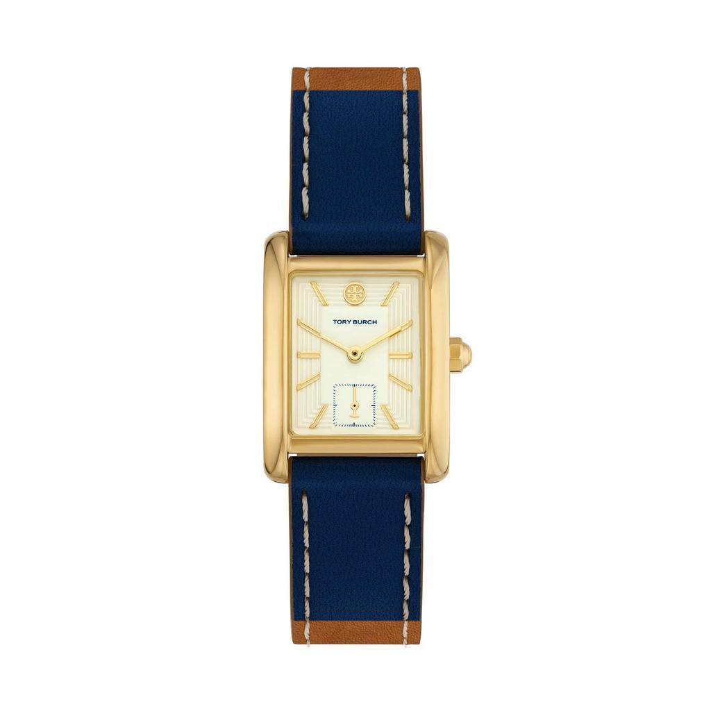 商品Tory Burch|24.7 X 35.5 mm The Eleanor Leather Watch,价格¥1837,第1张图片