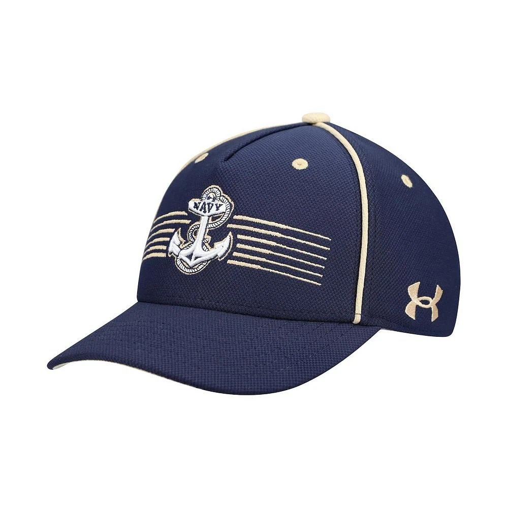 商品Under Armour|Big Boys and Girls Navy Navy Midshipmen Blitzing Accent Performance Adjustable Hat,价格¥298,第1张图片