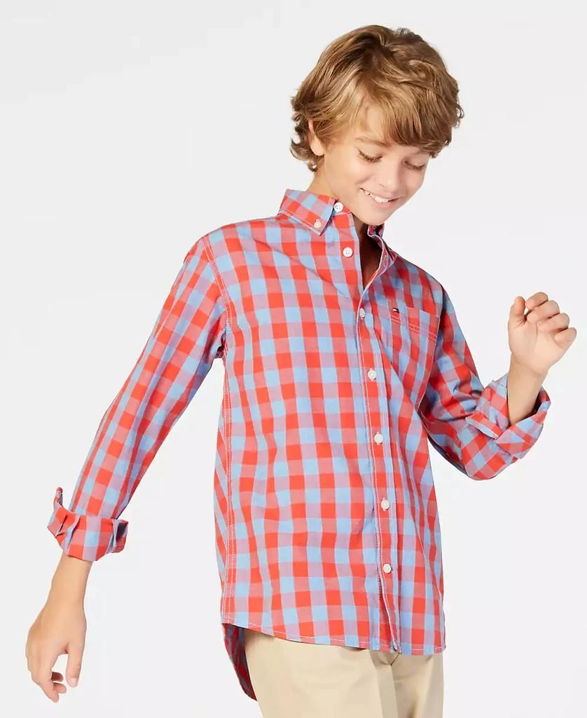 商品Tommy Hilfiger|Big Boys Kirk Box-Plaid Button-Down Shirt,价格¥159,第1张图片