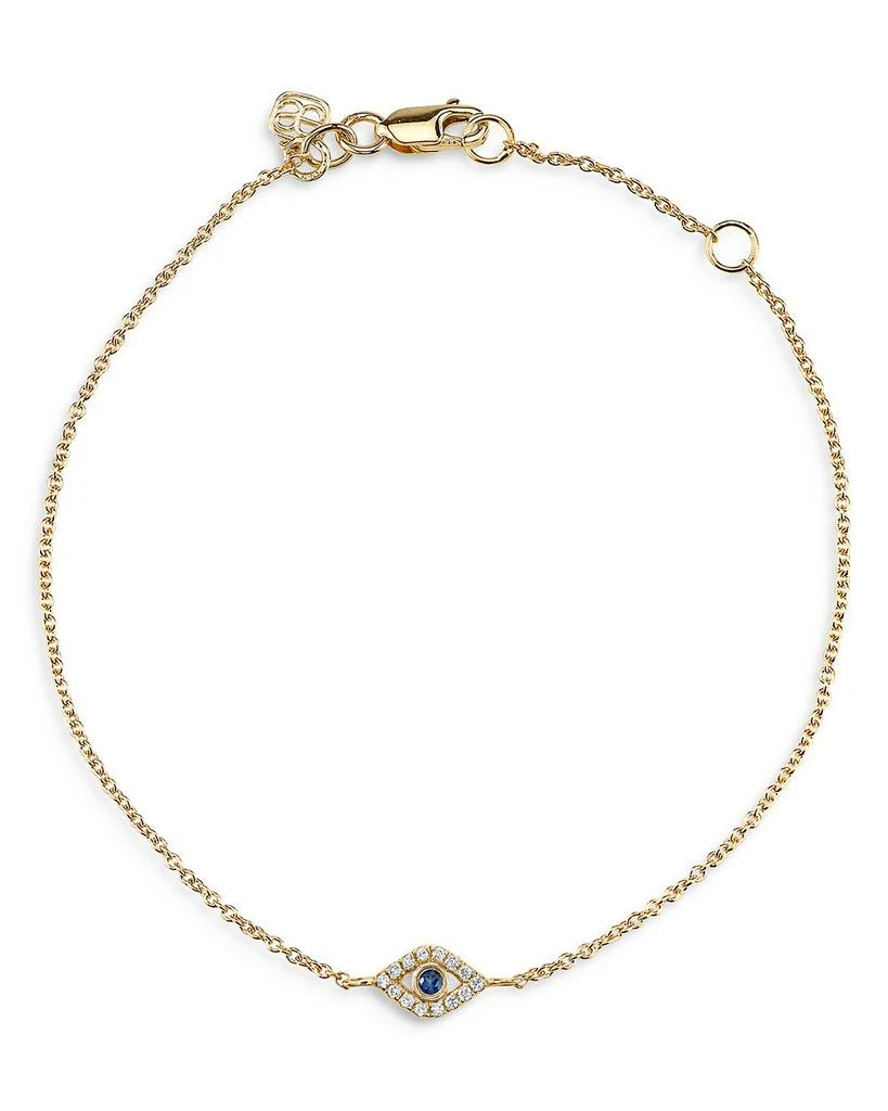 商品Sydney Evan|14K Yellow Gold Blue Sapphire & Diamond Link Bracelet,价格¥5824,第1张图片