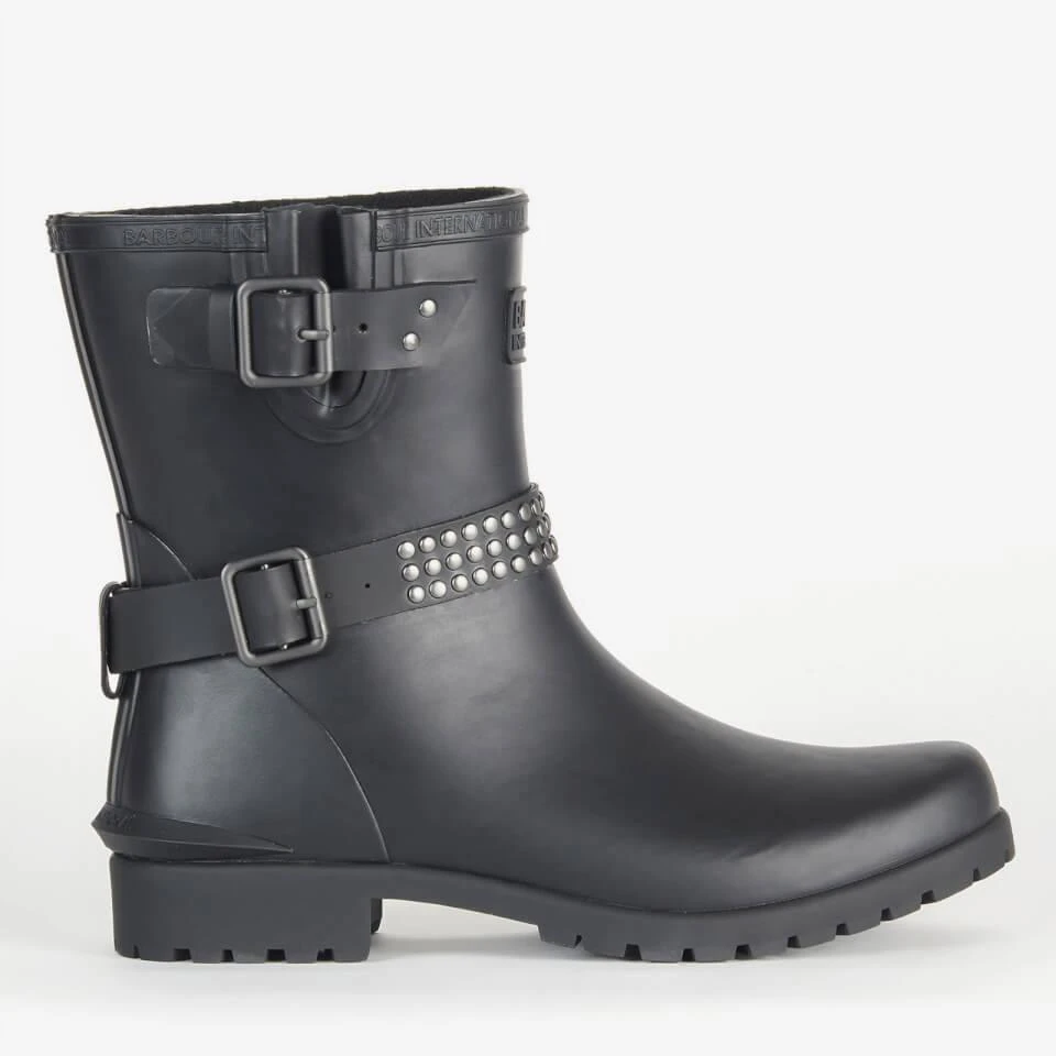 商品Barbour|BARBOUR INTERNATIONAL WOMEN'S LEONA BIKER BOOTS - BLACK,价格¥381,第1张图片