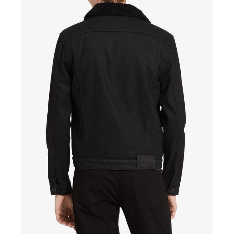 商品Calvin Klein|Men's Faux Sherpa Collar Denim Jacket,价格¥445,第2张图片详细描述
