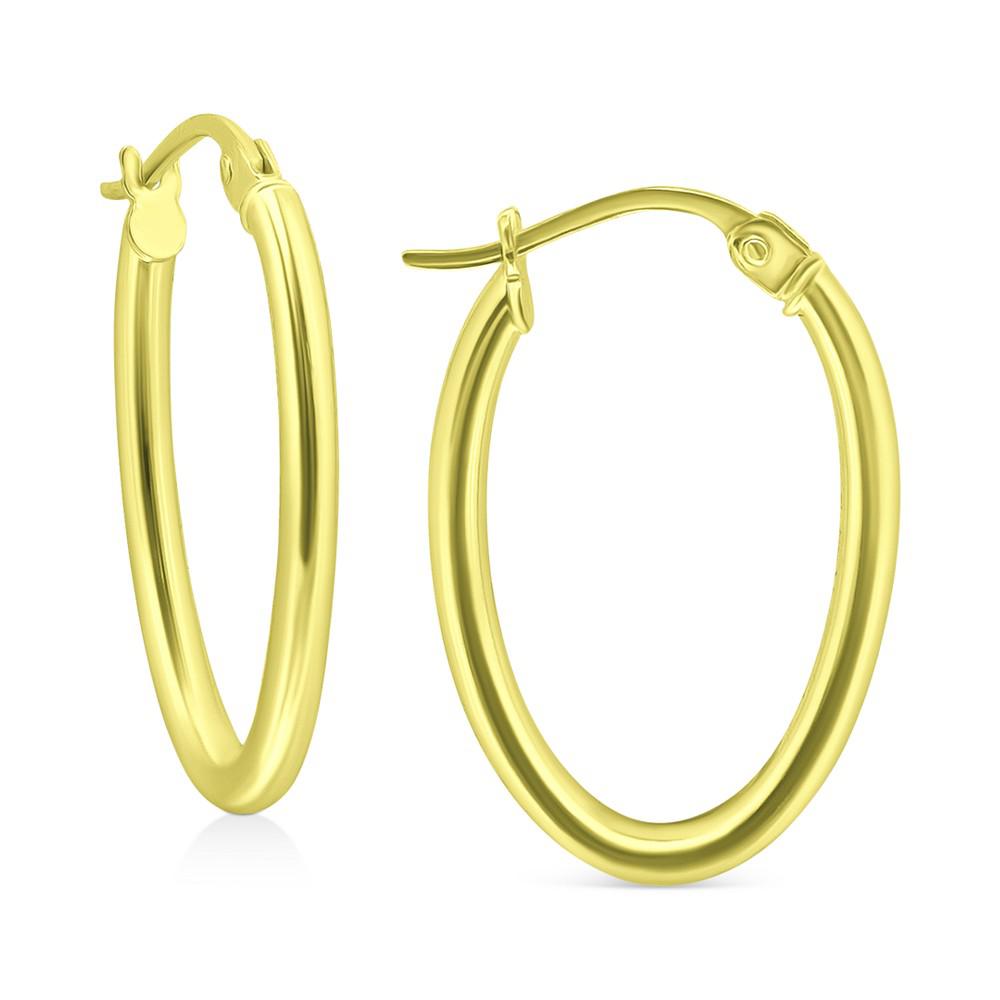 Polished Oval Small Hoop Earrings, 20mm, Created for Macy's商品第1张图片规格展示