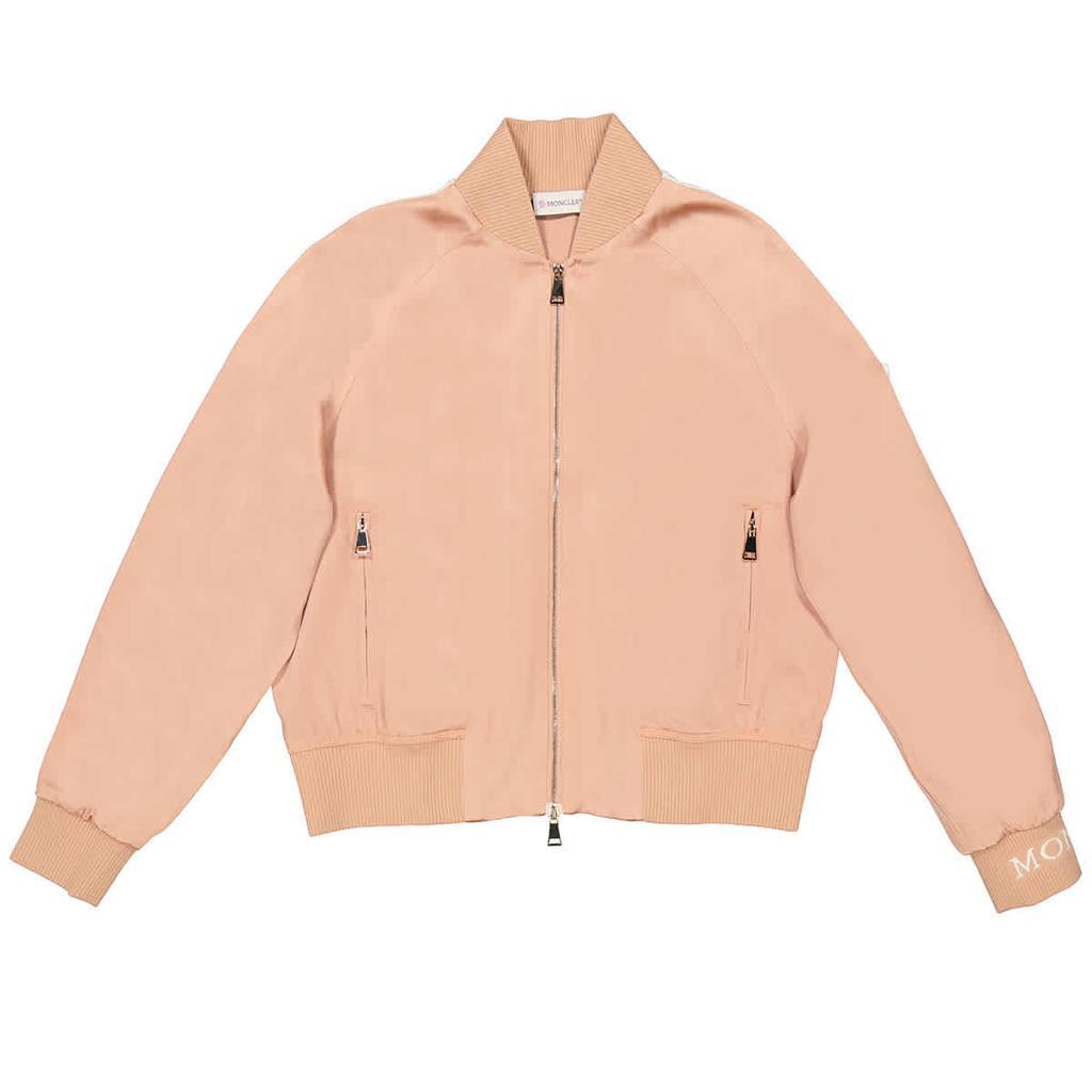 商品Moncler|Moncler Ladies Logo Track Jacket in Pink, Brand Size 40 (X-Small),价格¥2397,第1张图片